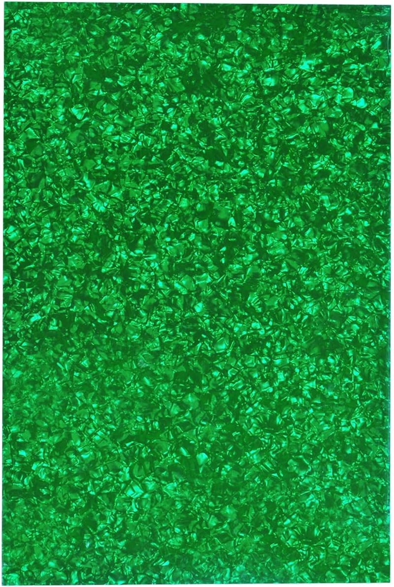 gonymask 3-Ply Guitar Pickguard 24x31DIY Material Blank Pick Guard Scratch Plate Sheet for Strat Tele Electric Guitar Jazz Precision Bass (Green pearl) - Image 2